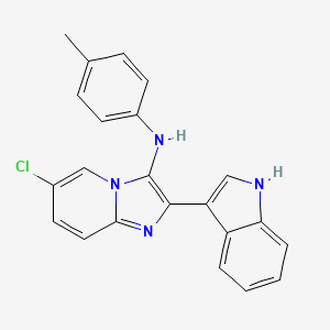 6-chloro-2-(1H-indol-3-yl)-N-(4-methylphenyl)imidazo[1,2-a]pyridin-3-amine