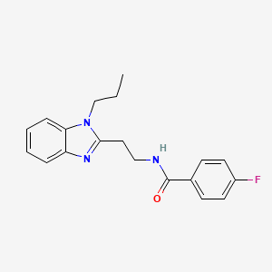 4-fluoro-N-[2-(1-propyl-1H-benzimidazol-2-yl)ethyl]benzamide