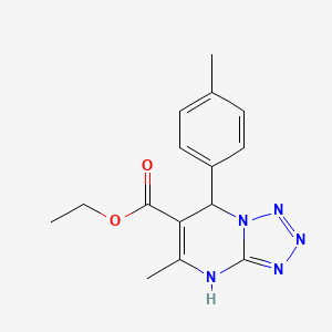 molecular formula C15H17N5O2 B11441710 Ethyl 5-methyl-7-(4-methylphenyl)-4,7-dihydrotetrazolo[1,5-a]pyrimidine-6-carboxylate 