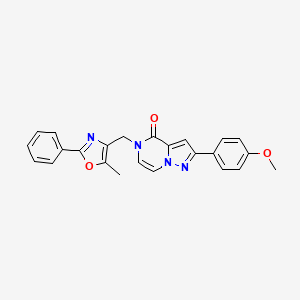 2-(4-methoxyphenyl)-5-[(5-methyl-2-phenyl-1,3-oxazol-4-yl)methyl]pyrazolo[1,5-a]pyrazin-4(5H)-one