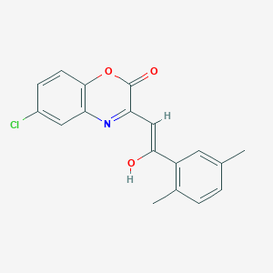 (3E)-6-chloro-3-[2-(2,5-dimethylphenyl)-2-oxoethylidene]-3,4-dihydro-2H-1,4-benzoxazin-2-one