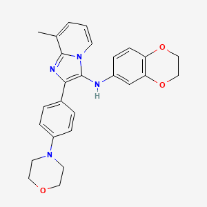 N-(2,3-dihydro-1,4-benzodioxin-6-yl)-8-methyl-2-[4-(morpholin-4-yl)phenyl]imidazo[1,2-a]pyridin-3-amine