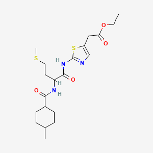 molecular formula C20H31N3O4S2 B11441805 ethyl [2-({N-[(4-methylcyclohexyl)carbonyl]methionyl}amino)-1,3-thiazol-5-yl]acetate 