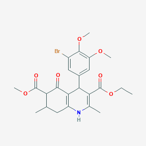 3-Ethyl 6-methyl 4-(3-bromo-4,5-dimethoxyphenyl)-2,7-dimethyl-5-oxo-1,4,5,6,7,8-hexahydroquinoline-3,6-dicarboxylate