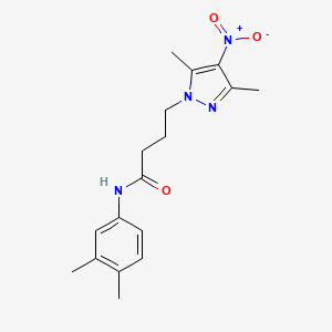 4-(3,5-dimethyl-4-nitro-1H-pyrazol-1-yl)-N-(3,4-dimethylphenyl)butanamide