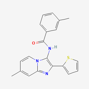 3-Methyl-N-[7-methyl-2-(thiophen-2-YL)imidazo[1,2-A]pyridin-3-YL]benzamide