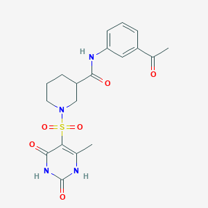 N-(3-acetylphenyl)-1-[(2,4-dihydroxy-6-methylpyrimidin-5-yl)sulfonyl]piperidine-3-carboxamide