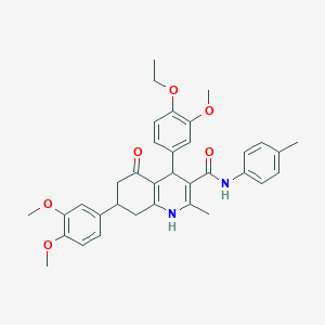 7-(3,4-dimethoxyphenyl)-4-(4-ethoxy-3-methoxyphenyl)-2-methyl-N-(4-methylphenyl)-5-oxo-1,4,5,6,7,8-hexahydroquinoline-3-carboxamide