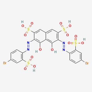 molecular formula C22H14Br2N4O14S4 B1144187 3,6-Bis((4-bromo-2-sulphophenyl)azo)-4,5-dihydroxynaphthalene-2,7-disulphonic acid CAS No. 16091-04-6