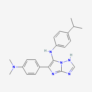 5-[4-(dimethylamino)phenyl]-N-[4-(propan-2-yl)phenyl]-3H-imidazo[1,2-b][1,2,4]triazol-6-amine