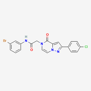 N-(3-bromophenyl)-2-(2-(4-chlorophenyl)-4-oxopyrazolo[1,5-a]pyrazin-5(4H)-yl)acetamide