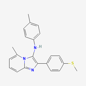 5-methyl-N-(4-methylphenyl)-2-[4-(methylsulfanyl)phenyl]imidazo[1,2-a]pyridin-3-amine