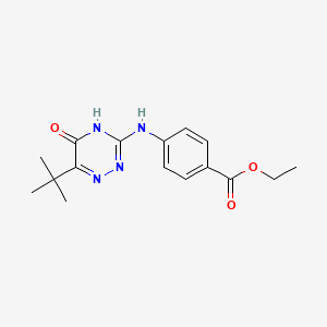 Ethyl 4-[(6-tert-butyl-5-oxo-4,5-dihydro-1,2,4-triazin-3-yl)amino]benzoate