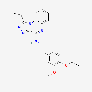 molecular formula C23H27N5O2 B11442020 N-[2-(3,4-diethoxyphenyl)ethyl]-1-ethyl[1,2,4]triazolo[4,3-a]quinoxalin-4-amine 