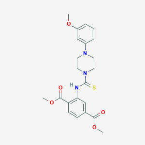 Dimethyl 2-({[4-(3-methoxyphenyl)piperazin-1-yl]carbonothioyl}amino)benzene-1,4-dicarboxylate