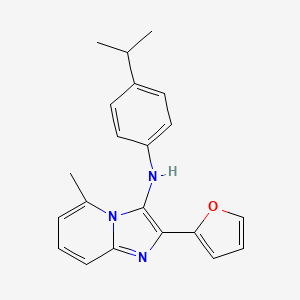 2-(furan-2-yl)-5-methyl-N-[4-(propan-2-yl)phenyl]imidazo[1,2-a]pyridin-3-amine