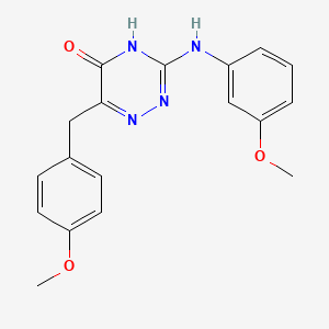 6-(4-Methoxybenzyl)-3-[(3-methoxyphenyl)amino]-1,2,4-triazin-5-ol