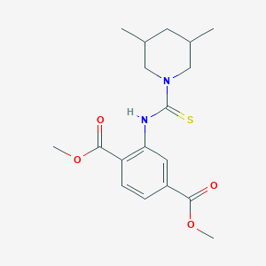 molecular formula C18H24N2O4S B11442127 Dimethyl 2-{[(3,5-dimethylpiperidin-1-yl)carbonothioyl]amino}terephthalate 