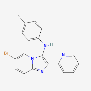 molecular formula C19H15BrN4 B11442136 6-bromo-N-(4-methylphenyl)-2-(pyridin-2-yl)imidazo[1,2-a]pyridin-3-amine 