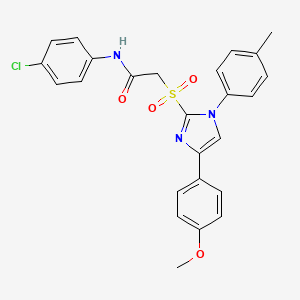 N-(4-chlorophenyl)-2-{[4-(4-methoxyphenyl)-1-(4-methylphenyl)-1H-imidazol-2-yl]sulfonyl}acetamide