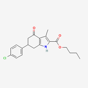 butyl 6-(4-chlorophenyl)-3-methyl-4-oxo-4,5,6,7-tetrahydro-1H-indole-2-carboxylate