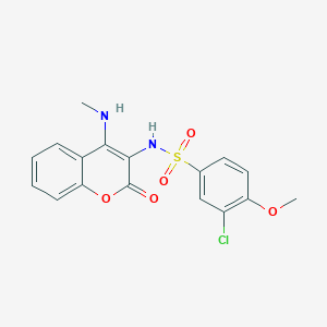 3-chloro-4-methoxy-N-[4-(methylamino)-2-oxo-2H-chromen-3-yl]benzenesulfonamide