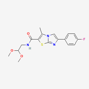 N-(2,2-dimethoxyethyl)-6-(4-fluorophenyl)-3-methylimidazo[2,1-b][1,3]thiazole-2-carboxamide