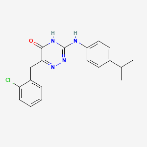 6-(2-chlorobenzyl)-3-{[4-(propan-2-yl)phenyl]amino}-1,2,4-triazin-5(4H)-one