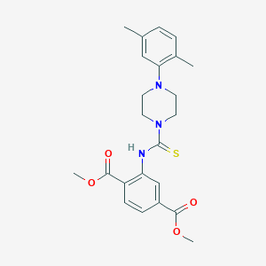 Dimethyl 2-({[4-(2,5-dimethylphenyl)piperazin-1-yl]carbonothioyl}amino)benzene-1,4-dicarboxylate