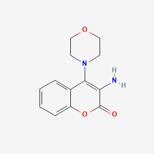 molecular formula C13H14N2O3 B11442272 Coumarin, 3-amino-4-morpholino- CAS No. 59288-16-3