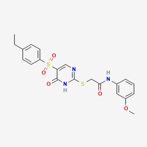 2-({5-[(4-ethylphenyl)sulfonyl]-6-oxo-1,6-dihydropyrimidin-2-yl}sulfanyl)-N-(3-methoxyphenyl)acetamide