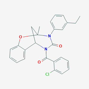 5-(2-chlorobenzoyl)-3-(3-ethylphenyl)-2-methyl-2,3,5,6-tetrahydro-4H-2,6-methano-1,3,5-benzoxadiazocin-4-one