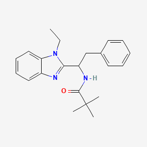 N-[1-(1-ethyl-1H-benzimidazol-2-yl)-2-phenylethyl]-2,2-dimethylpropanamide