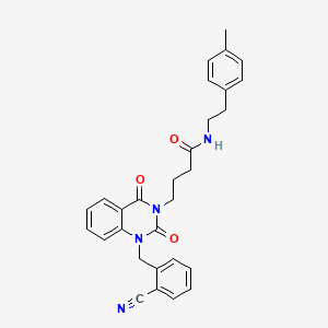 4-[1-(2-cyanobenzyl)-2,4-dioxo-1,4-dihydroquinazolin-3(2H)-yl]-N-[2-(4-methylphenyl)ethyl]butanamide