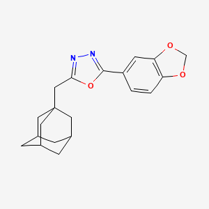 2-[(Adamantan-1-YL)methyl]-5-(2H-1,3-benzodioxol-5-YL)-1,3,4-oxadiazole