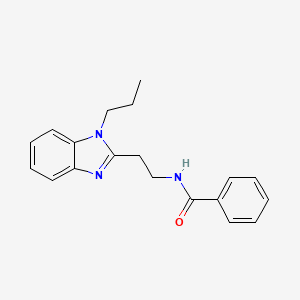 molecular formula C19H21N3O B11442366 N-[2-(1-propyl-1H-benzimidazol-2-yl)ethyl]benzamide 