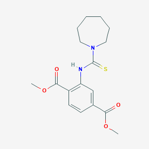 molecular formula C17H22N2O4S B11442380 Dimethyl 2-[(azepan-1-ylcarbonothioyl)amino]benzene-1,4-dicarboxylate 