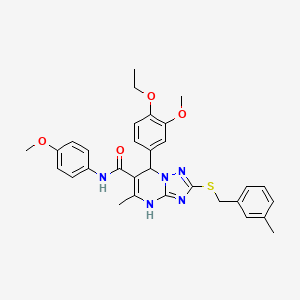 7-(4-ethoxy-3-methoxyphenyl)-N-(4-methoxyphenyl)-5-methyl-2-[(3-methylbenzyl)sulfanyl]-4,7-dihydro[1,2,4]triazolo[1,5-a]pyrimidine-6-carboxamide