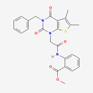 methyl 2-{[(3-benzyl-5,6-dimethyl-2,4-dioxo-3,4-dihydrothieno[2,3-d]pyrimidin-1(2H)-yl)acetyl]amino}benzoate