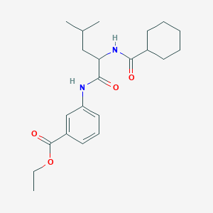 molecular formula C22H32N2O4 B11442444 ethyl 3-{[N-(cyclohexylcarbonyl)leucyl]amino}benzoate 