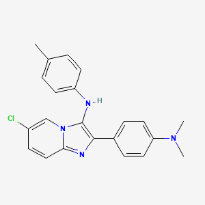 molecular formula C22H21ClN4 B11442498 6-chloro-2-[4-(dimethylamino)phenyl]-N-(4-methylphenyl)imidazo[1,2-a]pyridin-3-amine 