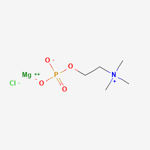 molecular formula C5H14MgNO5P B1144250 Magnesium phosphorylcholine chloride CAS No. 17032-39-2