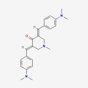 molecular formula C24H29N3O B11442551 (3E,5E)-3,5-bis[4-(dimethylamino)benzylidene]-1-methylpiperidin-4-one 