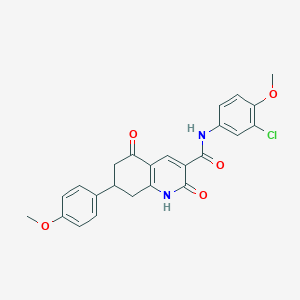 N-(3-chloro-4-methoxyphenyl)-7-(4-methoxyphenyl)-2,5-dioxo-1,2,5,6,7,8-hexahydroquinoline-3-carboxamide