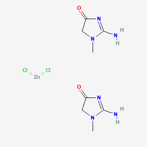 molecular formula C8H14Cl2N6O2Zn B1144258 2-amino-3-methyl-4H-imidazol-5-one;dichlorozinc CAS No. 16045-72-0