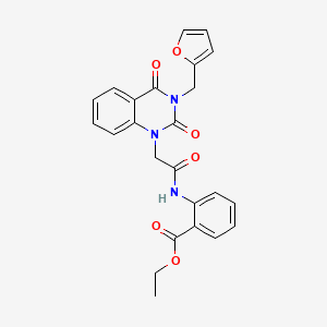 ethyl 2-({[3-(furan-2-ylmethyl)-2,4-dioxo-3,4-dihydroquinazolin-1(2H)-yl]acetyl}amino)benzoate