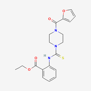 Ethyl 2-{[4-(furan-2-carbonyl)piperazine-1-carbothioyl]amino}benzoate