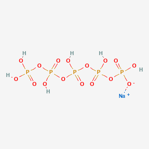 molecular formula NaO20P5-14 B1144263 Pentaphosphoric acid, sodium salt CAS No. 18859-55-7