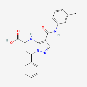 3-[(3-Methylphenyl)carbamoyl]-7-phenyl-4,7-dihydropyrazolo[1,5-a]pyrimidine-5-carboxylic acid