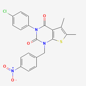 3-(4-chlorophenyl)-5,6-dimethyl-1-(4-nitrobenzyl)thieno[2,3-d]pyrimidine-2,4(1H,3H)-dione